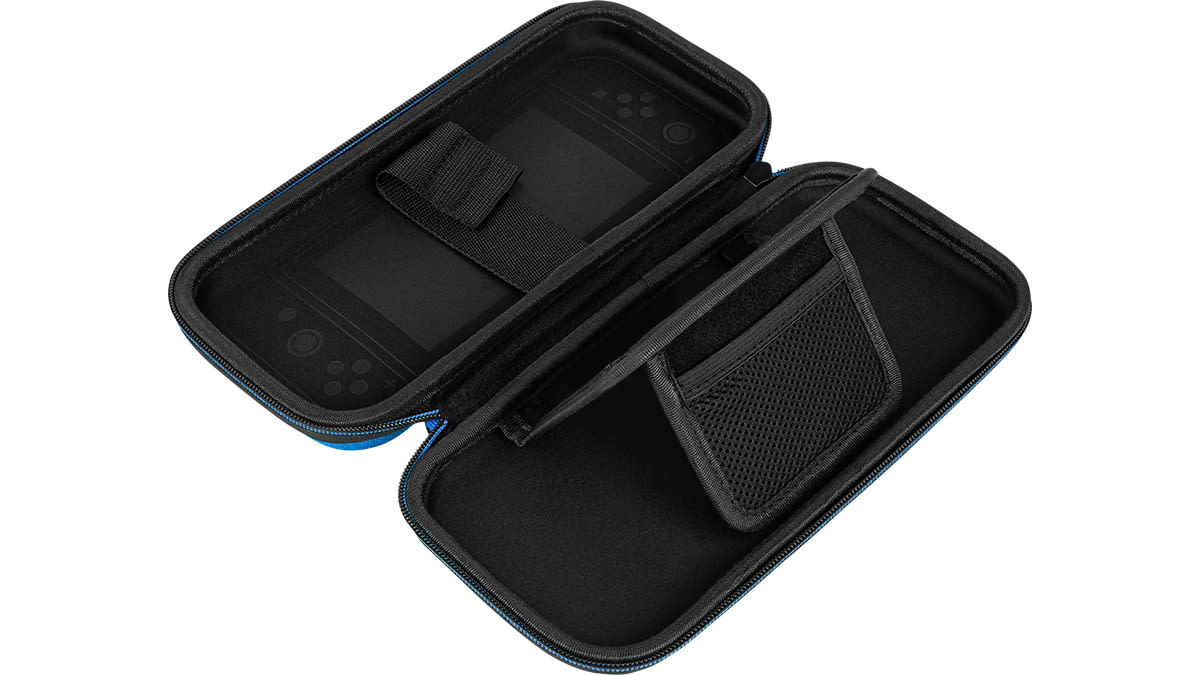 Nintendo Switch Travel Case Hyrule Blue interior empty