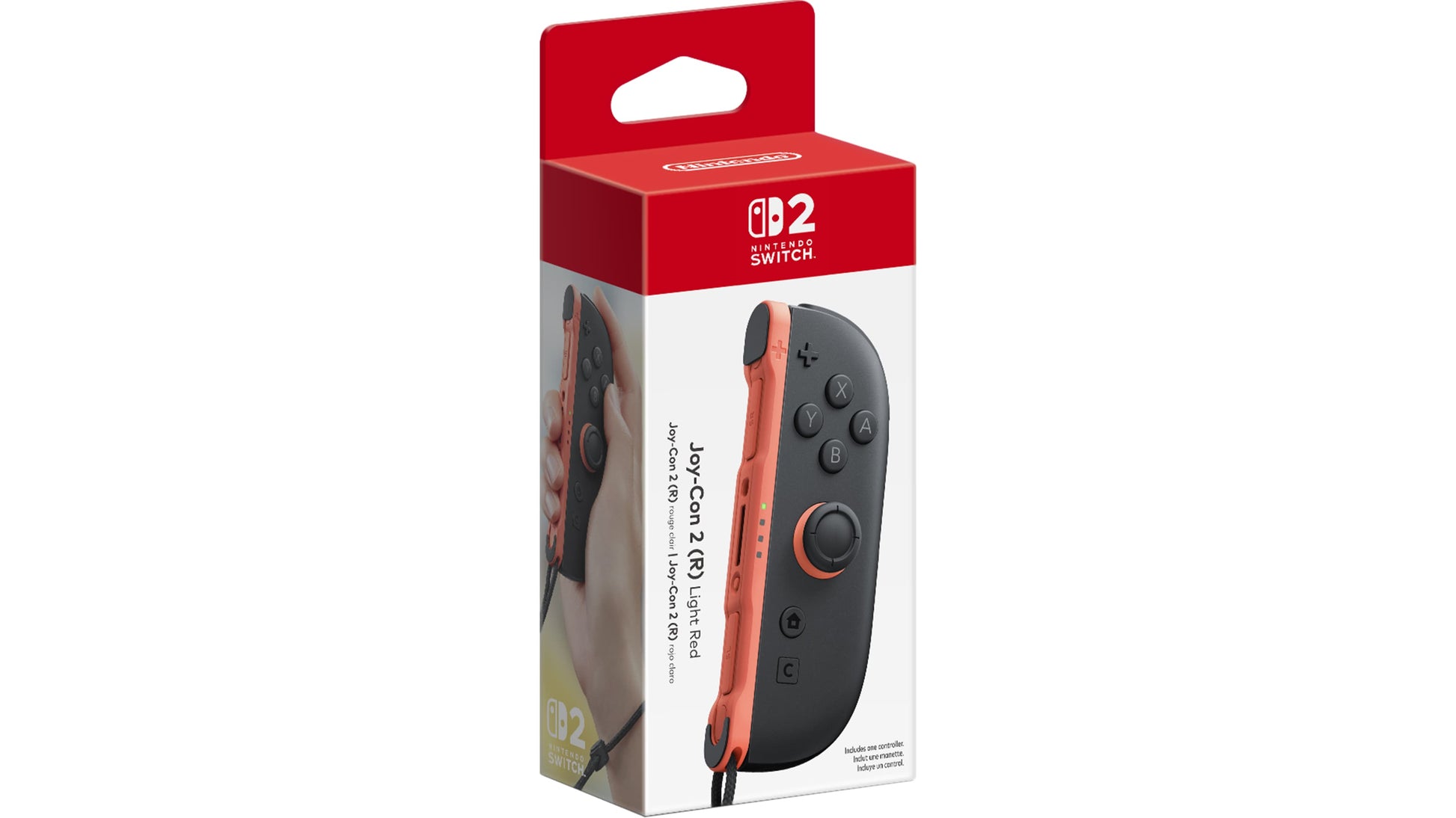 Nintendo Switch 2 Joy-Con 2 Right Light Red packaging