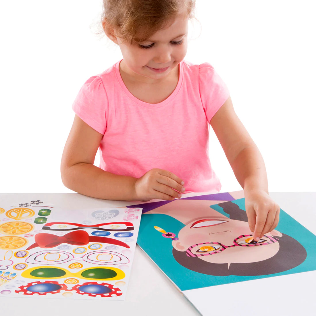 Melissa & Doug: Make-a-Face Sticker Pad - Fashion Faces