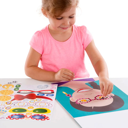 Melissa & Doug: Make-a-Face Sticker Pad - Fashion Faces