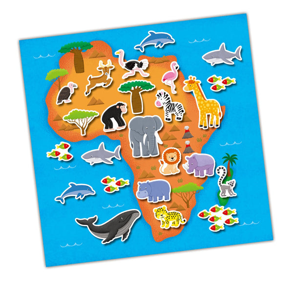REUSABLE STICKER BOOK - MAPS