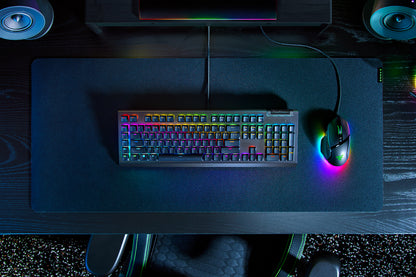 Razer BlackWidow V4 X mechanical gaming keyboard in black - front view
