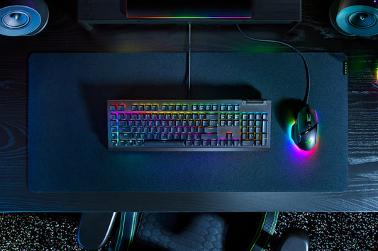 Razer BlackWidow V4 X mechanical gaming keyboard in black - front view