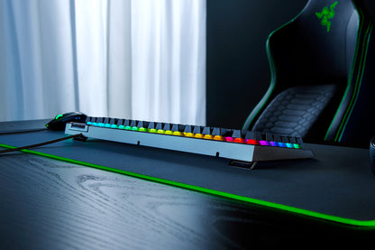 Razer BlackWidow V4 X mechanical gaming keyboard in black - rear angle