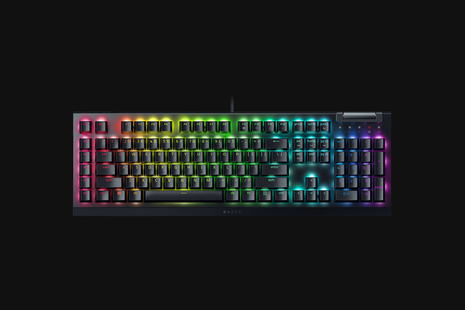 Razer BlackWidow V4 X mechanical gaming keyboard in black - switch detail