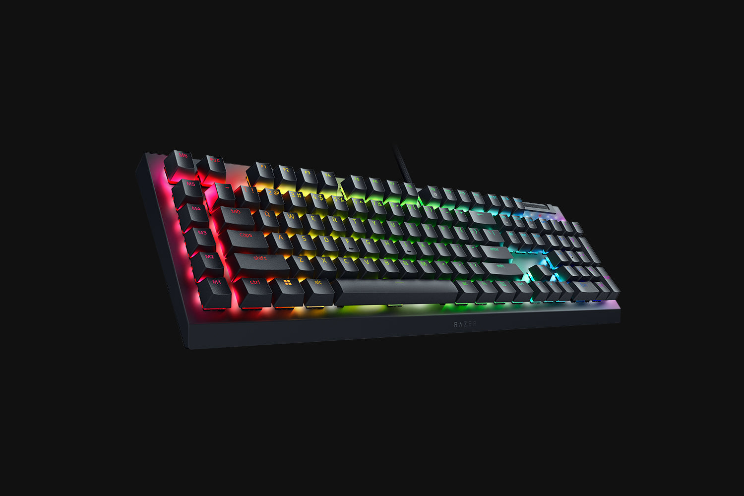 Razer BlackWidow V4 X mechanical gaming keyboard in black - underside detail