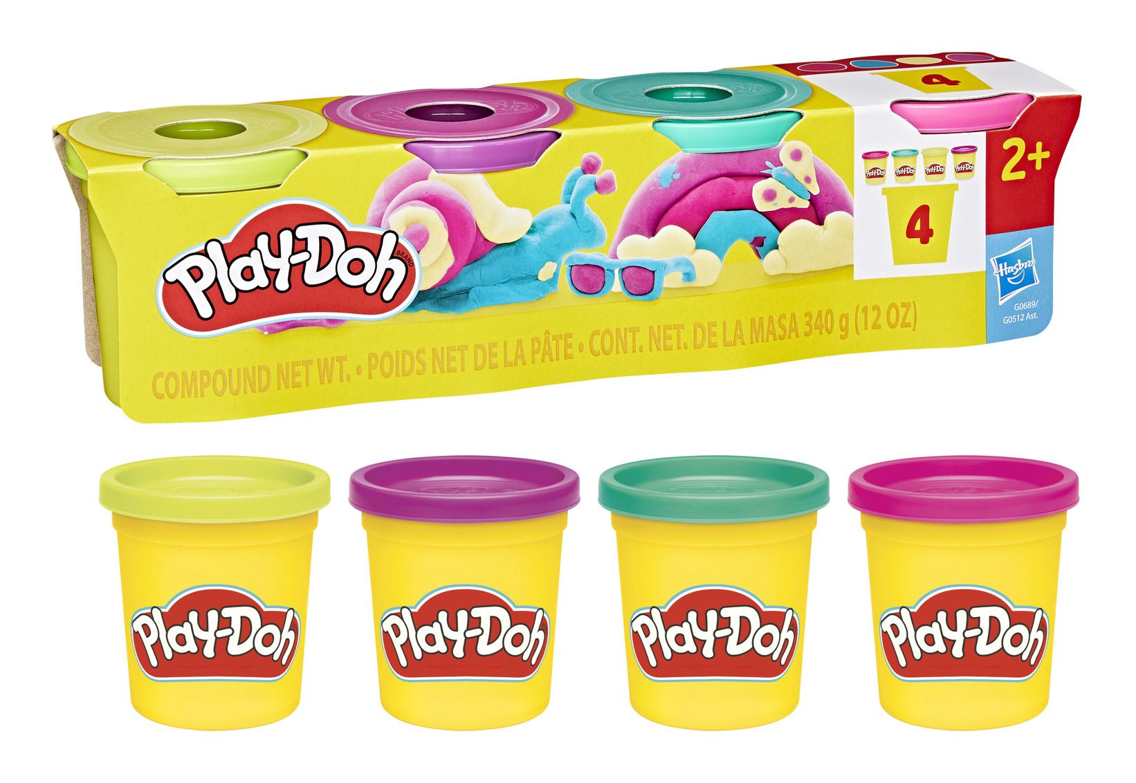 Play-Doh 4pk Tub Colour Asst