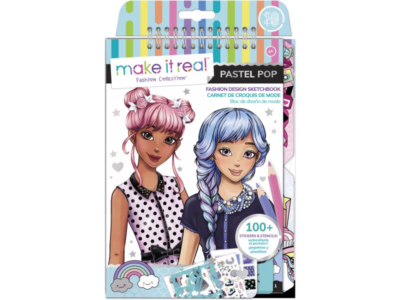 Fashion Design Sketchbook Pastel Pop