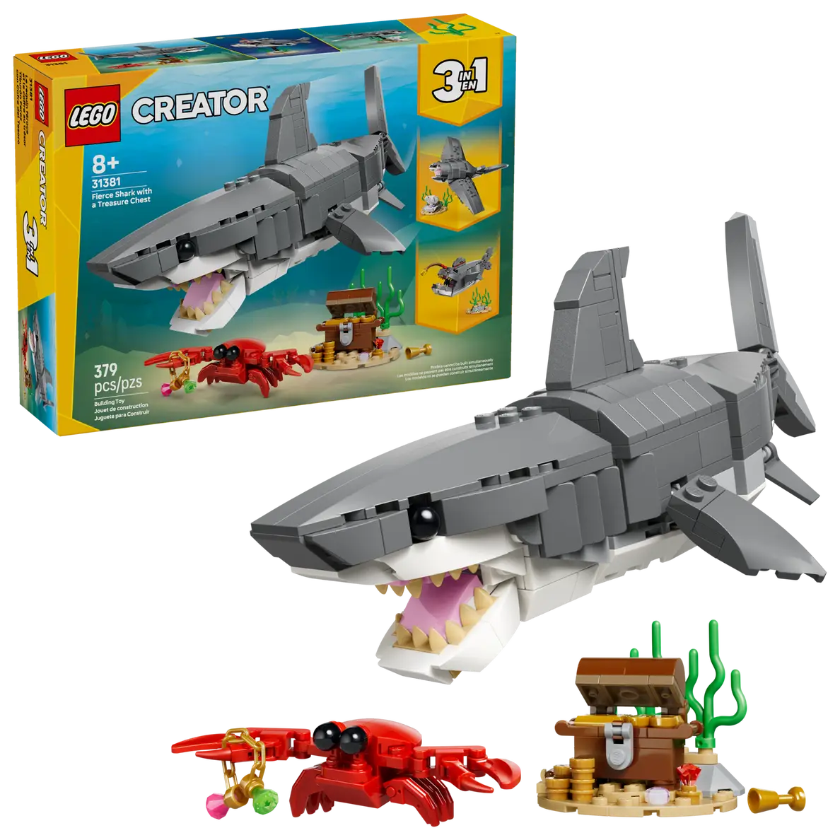 LEGO® | Creator: Fierce Shark with a Treasure Chest (31381)