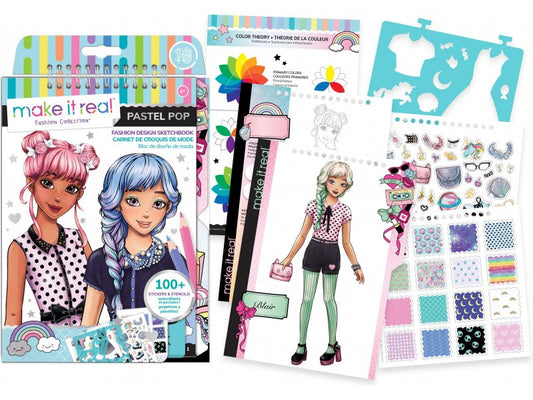 Fashion Design Sketchbook Pastel Pop