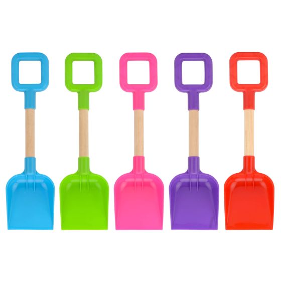 SPADE WOODEN 15" ASSORTED COLOURS (1 UNIT)
