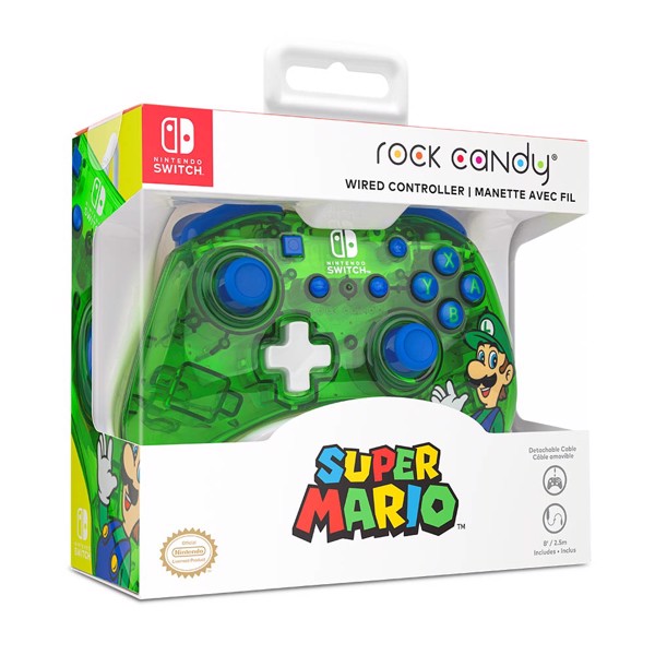 Rock Candy Wired Luigi Lime Controller