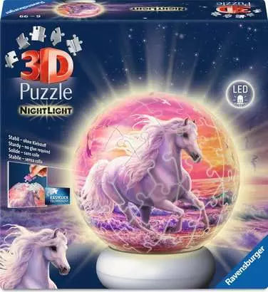 Ravensburger Horses on the Beach Nightlight 72 Piece 3D Puzzle