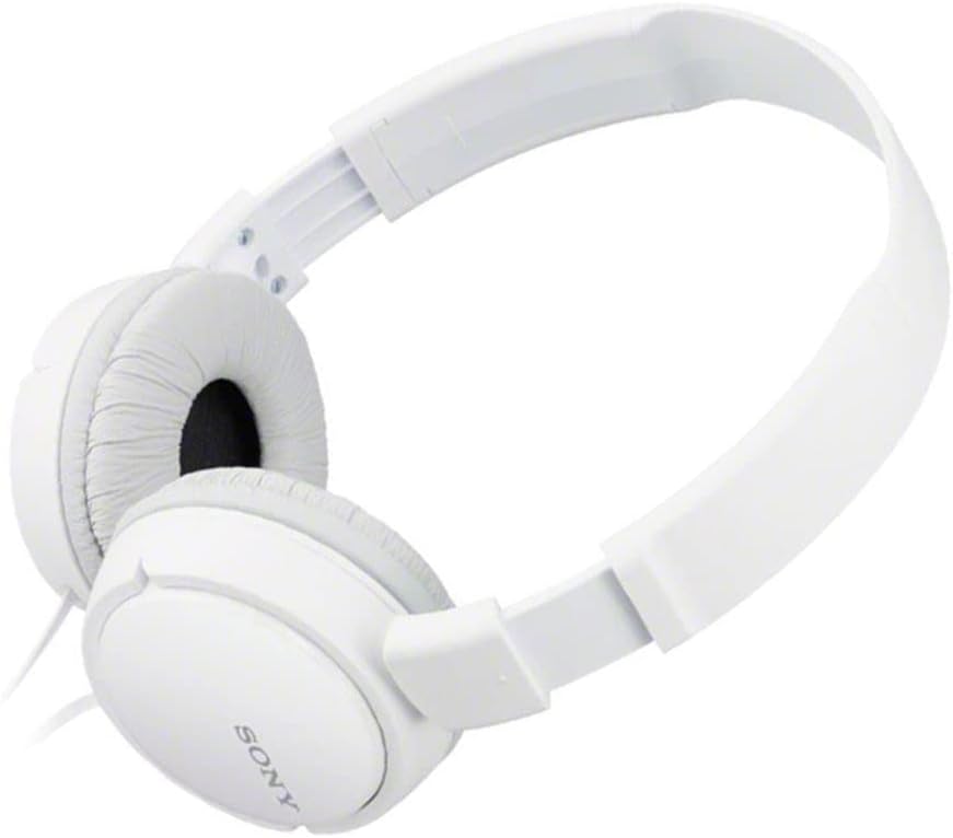 Sony MDR-ZX110APWC White Foldable On-Ear Headphones with Microphone