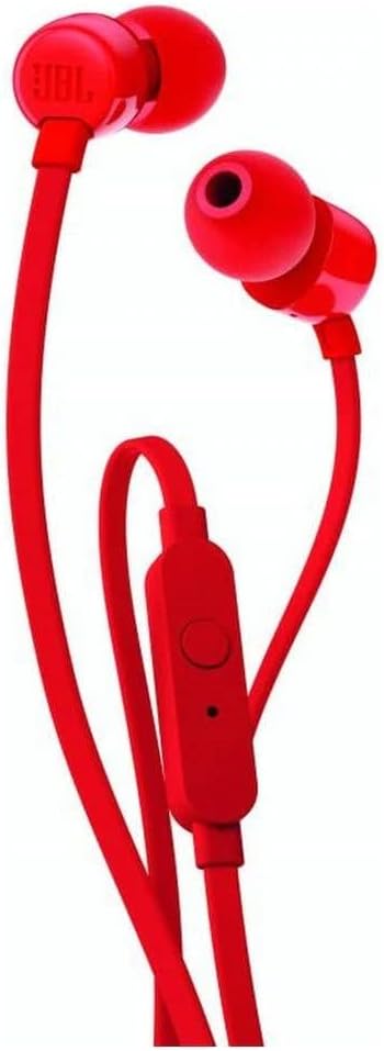 JBL T110 Earphones + Mic Red