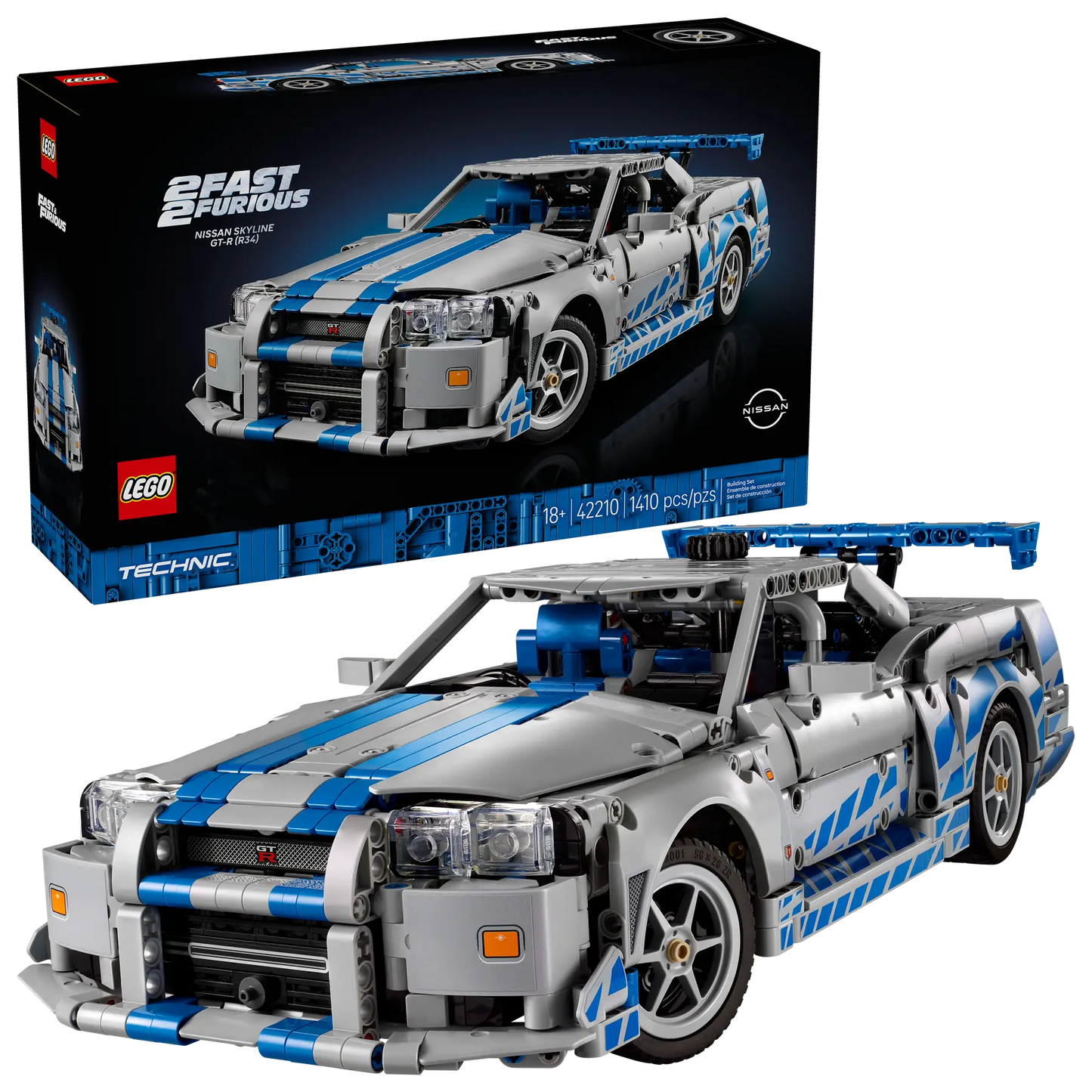 LEGO® | Technic: 2 Fast 2 Furious Nissan Skyline GT-R (R34) (42210)