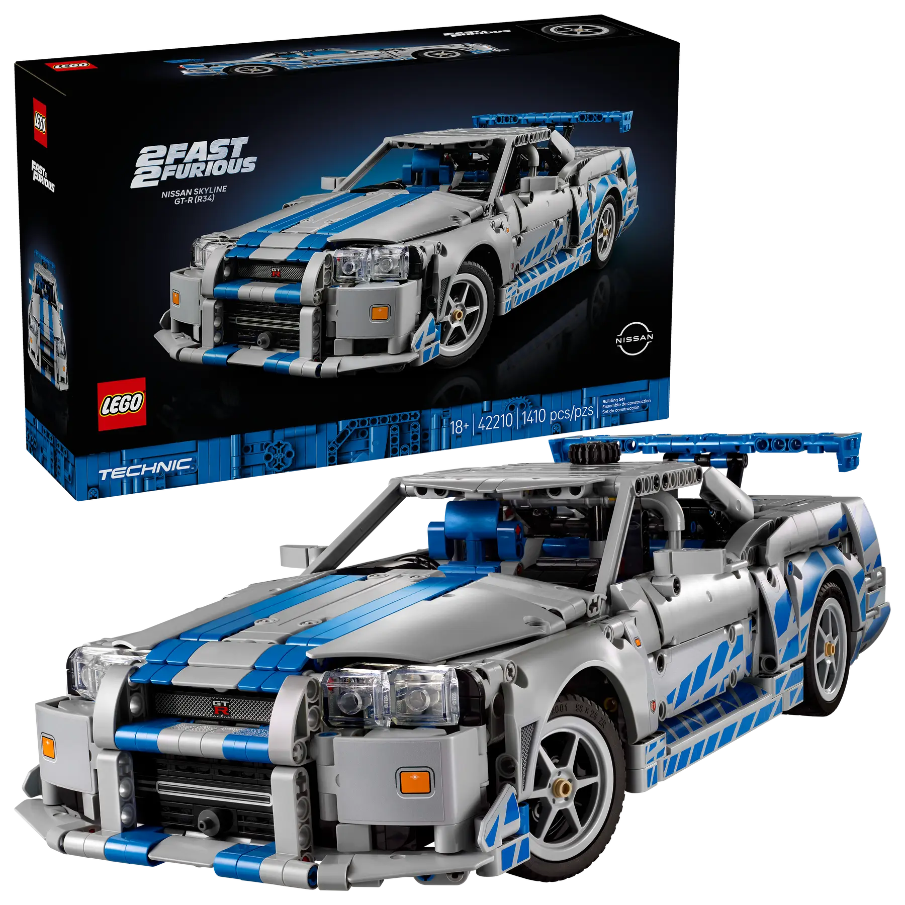 LEGO® | Technic: 2 Fast 2 Furious Nissan Skyline GT-R (R34) (42210)