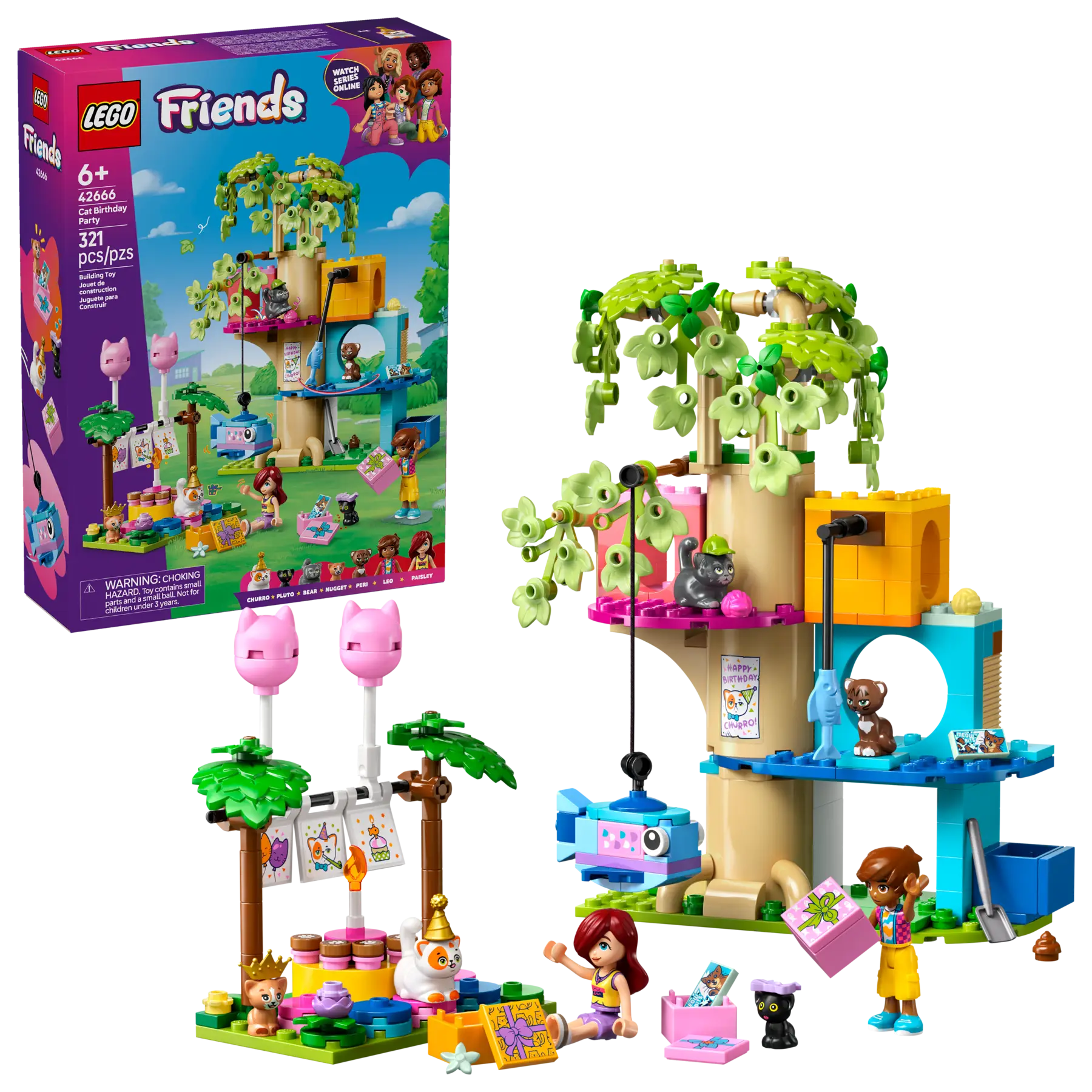 LEGO® | Friends: Cat Birthday Party & Tree House (42666)