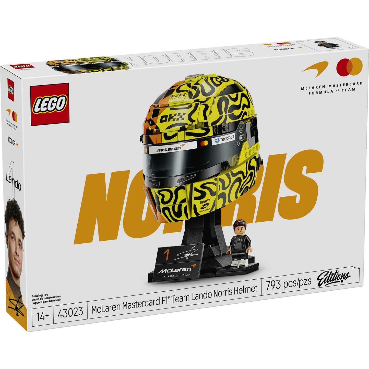 LEGO Editions McLaren Lando Norris Helmet 43023 box front
