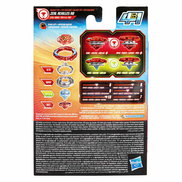 Beyblade Burst Quadstrike - Starter Pack Zeal Achilles