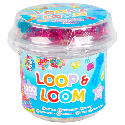 1000 Band Loop and Loom Tub with 5 Charms Assorted