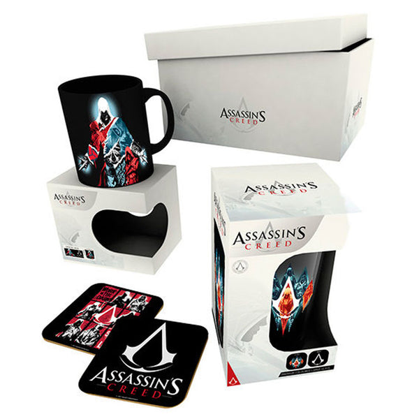 Gift Box: Assassin's Creed - Assassins Mug, Large Glass and 2 Coasters