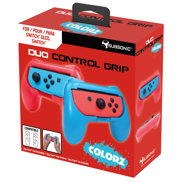 Subsonic Duo Control Grips for Joy-Cons (Red & Blue) (Switch)