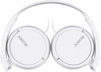 Sony MDR-ZX110APWC White Foldable On-Ear Headphones with Microphone