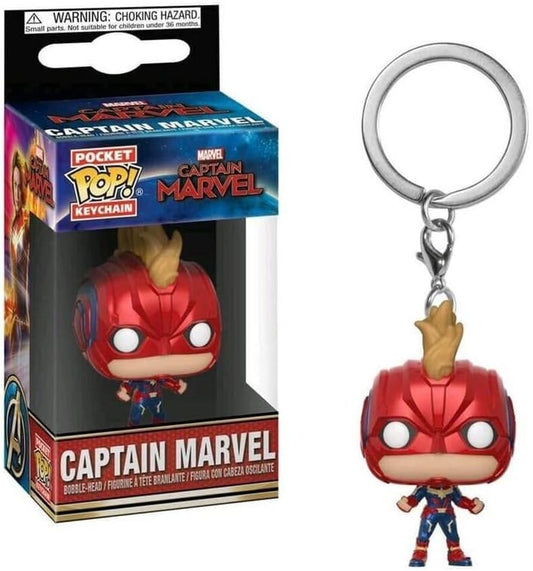 Funko POP Keychain: Captain Marvel - With Helmet