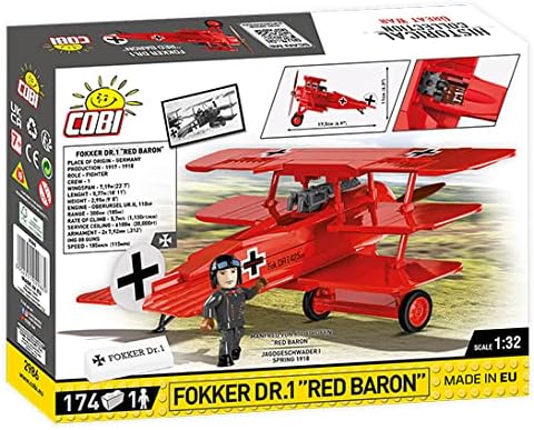 COBI - WORLD WAR I - Fokker DR.1 Red Baron 174 PCS