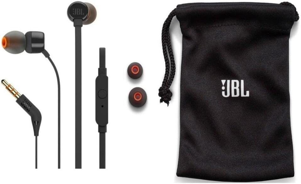 JBL T210 Earphones + Mic Black