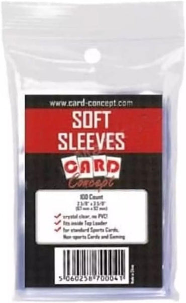 CARD CONCEPT 100 Clear Soft Sleeves Deck Protectors