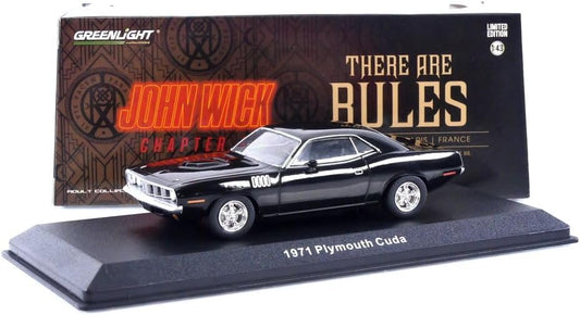 Greenlight Collectibles | John Wick 4: 1971 Plymouth Cuda 1:43