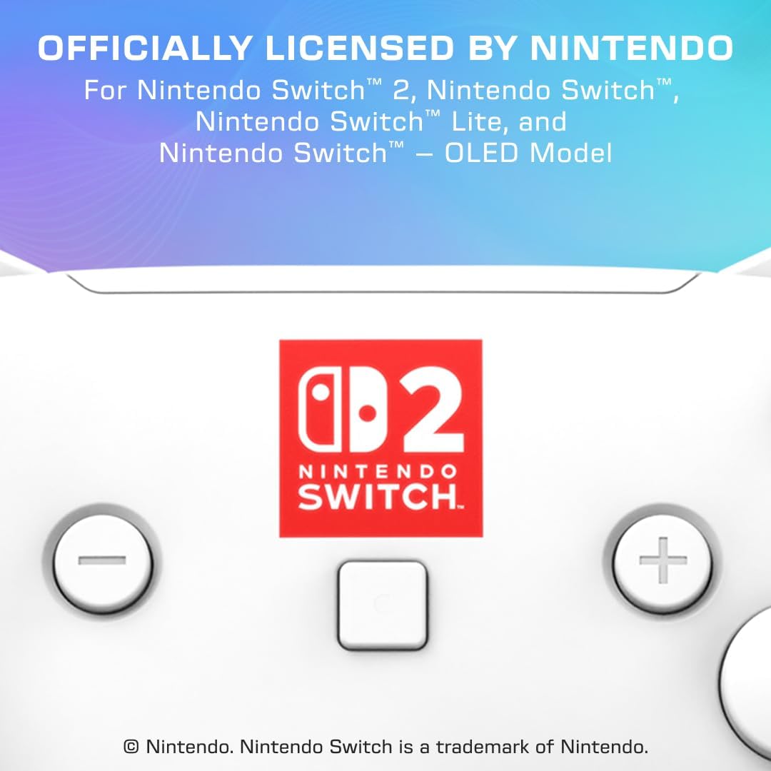 Afterglow Wave Wireless RGB Controller - White (Nintendo Switch 2)