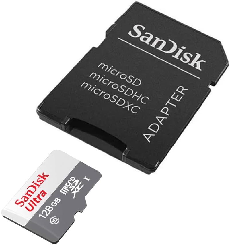 SanDisk Micro SDXC Memory Card 128GB + SD Adapter
