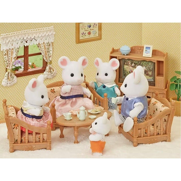 Sylvanian Family: Marshmallow Mouse Family