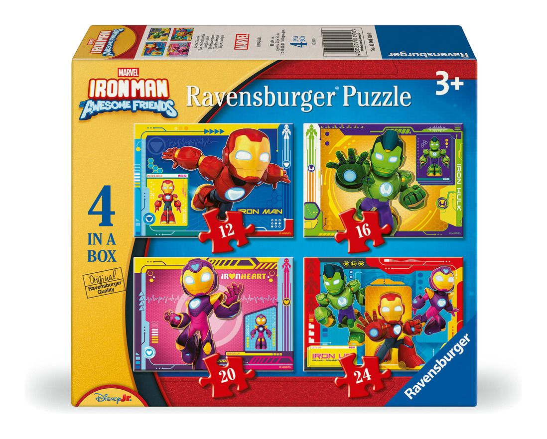 Ravensburger | Iron Man & His Awesome Friends, 4 in a Box