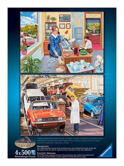 Ravensburger | Happy Days No 6, Work Day Memories 4 x 500pc