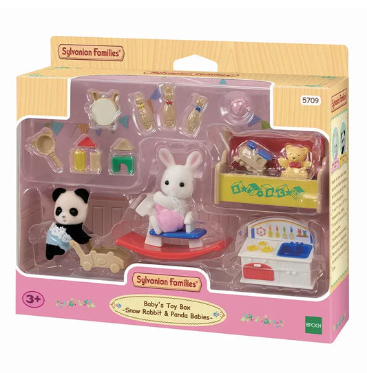 Sylvanian Families: Baby's Toy Box - Snow Rabbit & Panda Babies