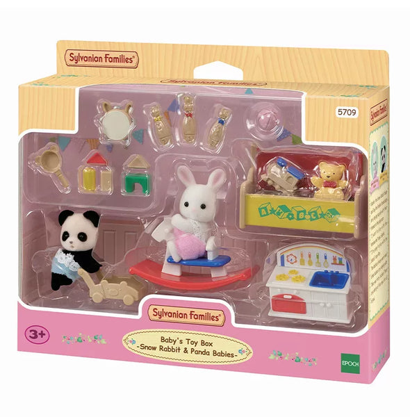 Sylvanian Families: Babys Toy Box Snow Rabbit & Panda Babies