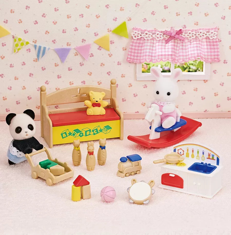 Sylvanian Families: Babys Toy Box Snow Rabbit & Panda Babies