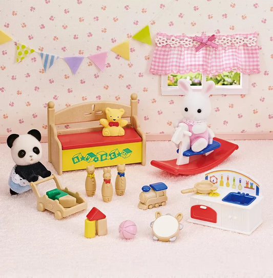 Sylvanian Families: Baby's Toy Box - Snow Rabbit & Panda Babies
