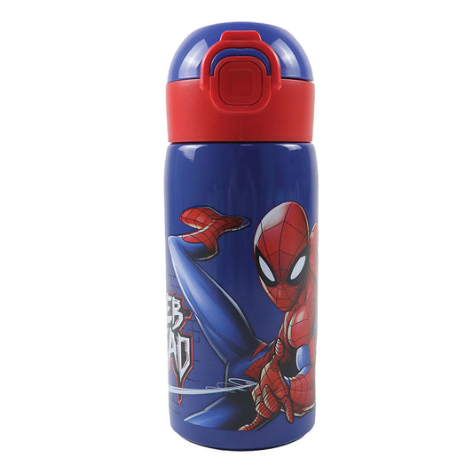 STAINLESS STEEL WATER BOTTLE 500ml SPIDERMAN (#557-02199)