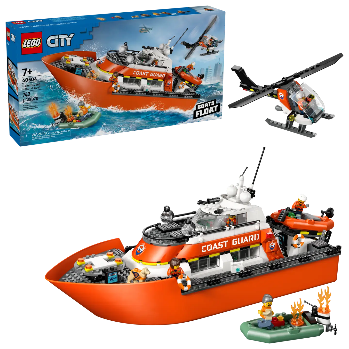 LEGO® | City: Coast Guard Rescue Boat & Helicopter (60504)