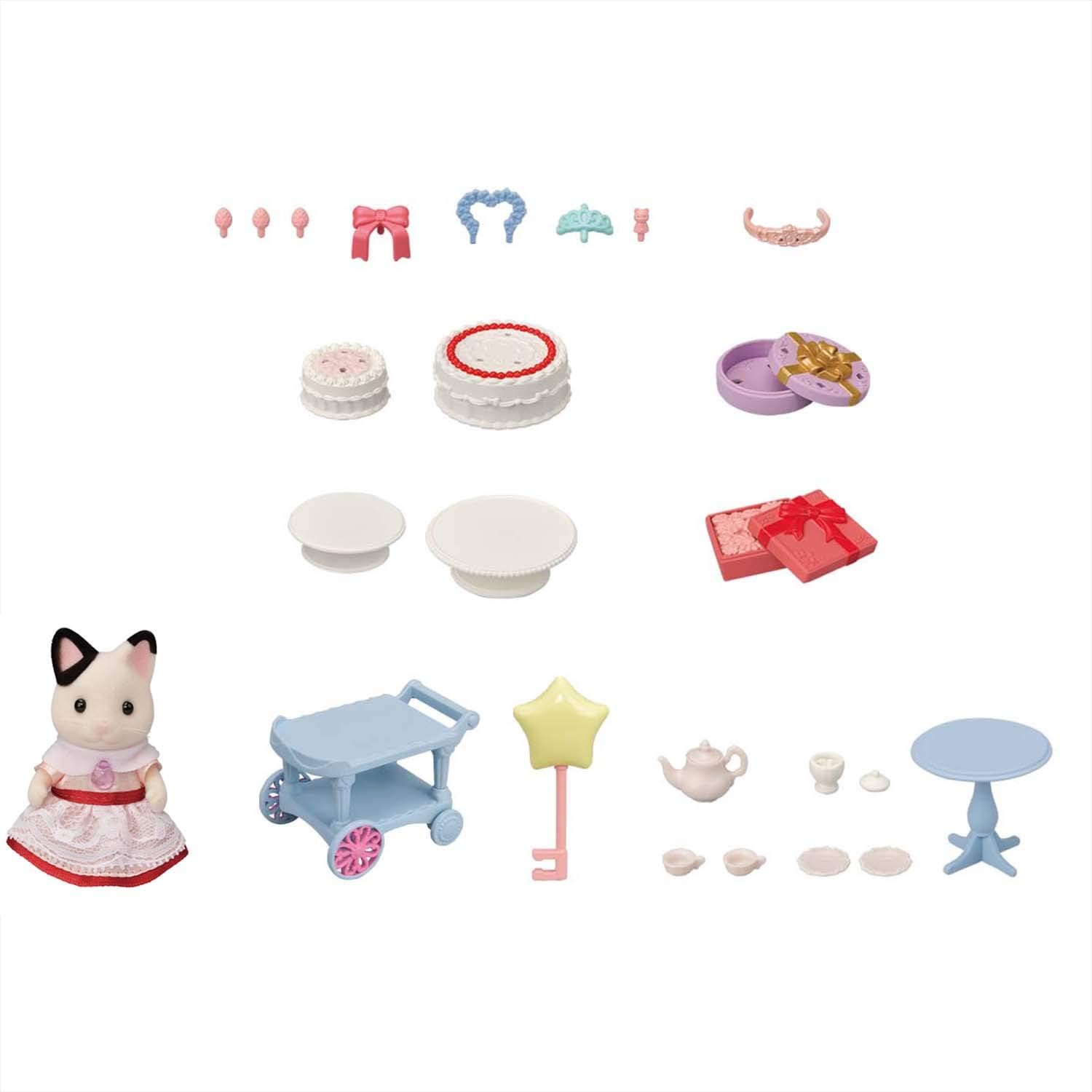 Sylvanian Families: Party Time Playset - Tuxedo Cat Girl