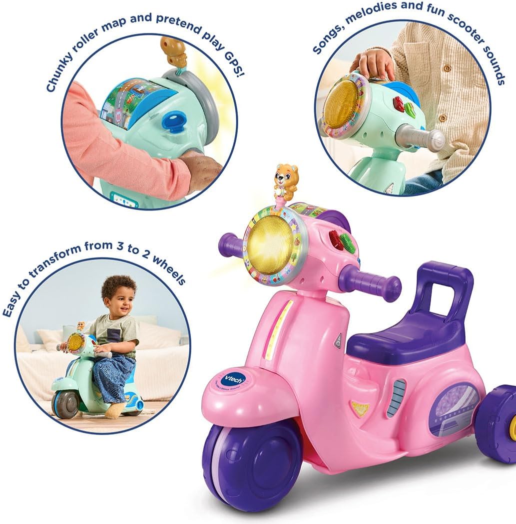 VTech: 2 in a Ride & Balance Scooter Pink