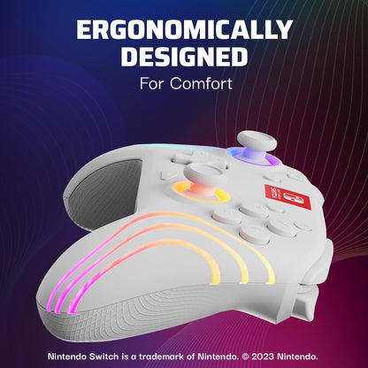 PDP Afterglow Wave Wireless Controller (White) (Switch)