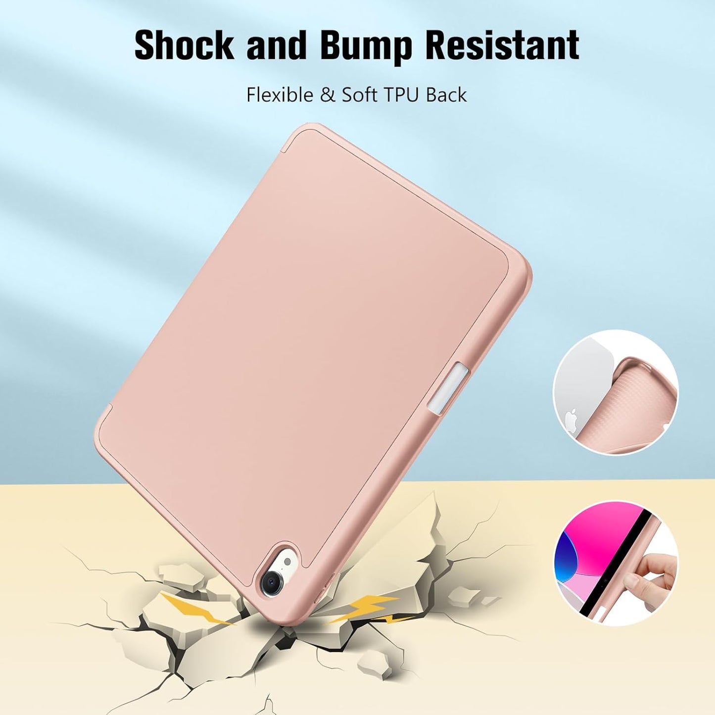 ProCase Pink iPad A16 11th Generation 11 Inch 2025/ iPad 10th Generation 10.9 Inch 2022 Case