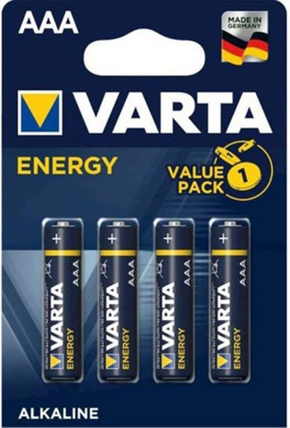 Varta Energy Alkaline AAA Batteries LR03 (Blister Pack)