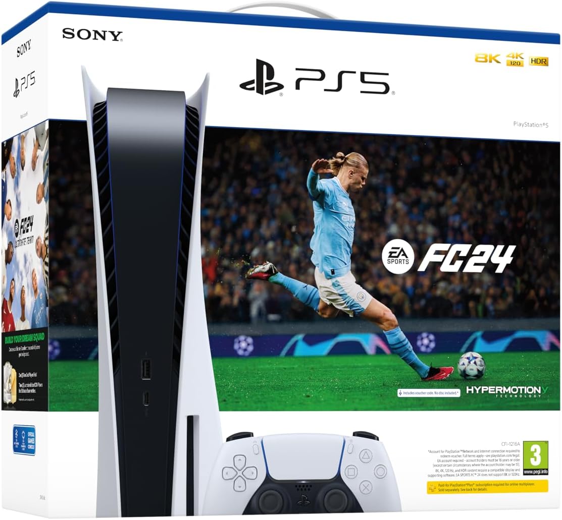 PS5 Console 825GB Standard Disc + EA FC 24 (Discontinued)